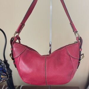 Fossil Pebbled Leather Handbag
